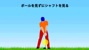 ゴルフ　目線　ボール